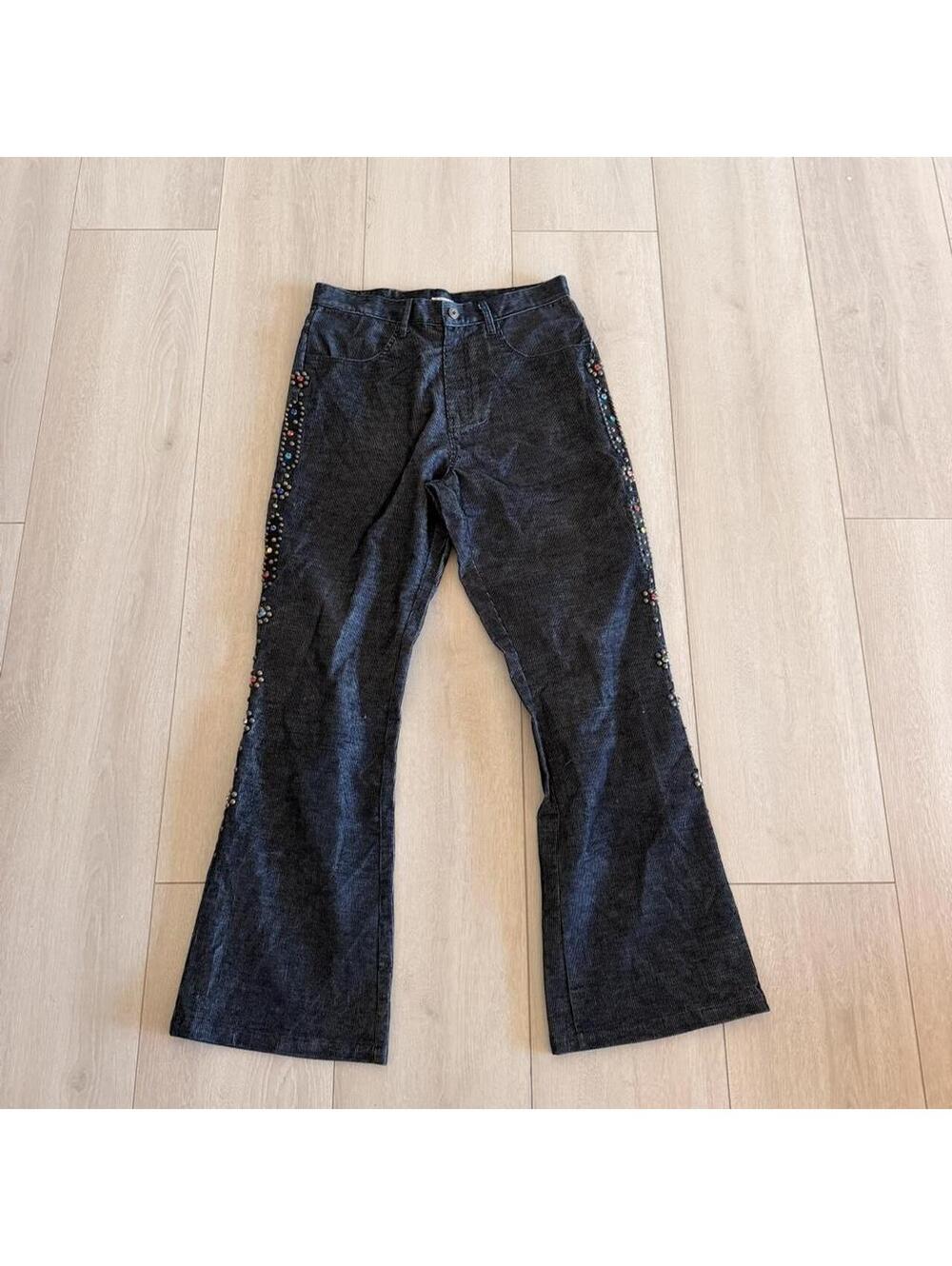 Kapital Men's Grey and Black Trousers